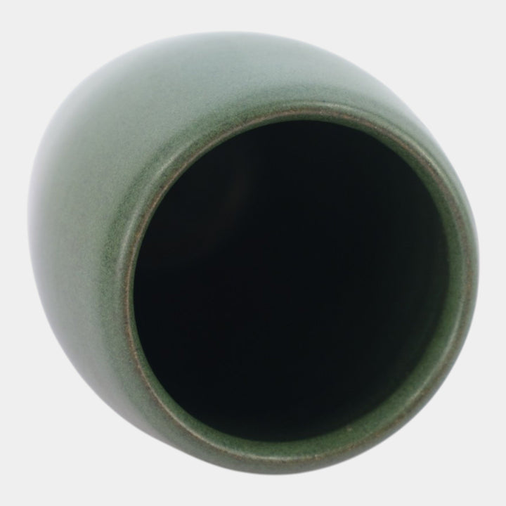 Marblehead Vintage Arts and Crafts Pottery Mottled Matte Green Ceramic Vase 7