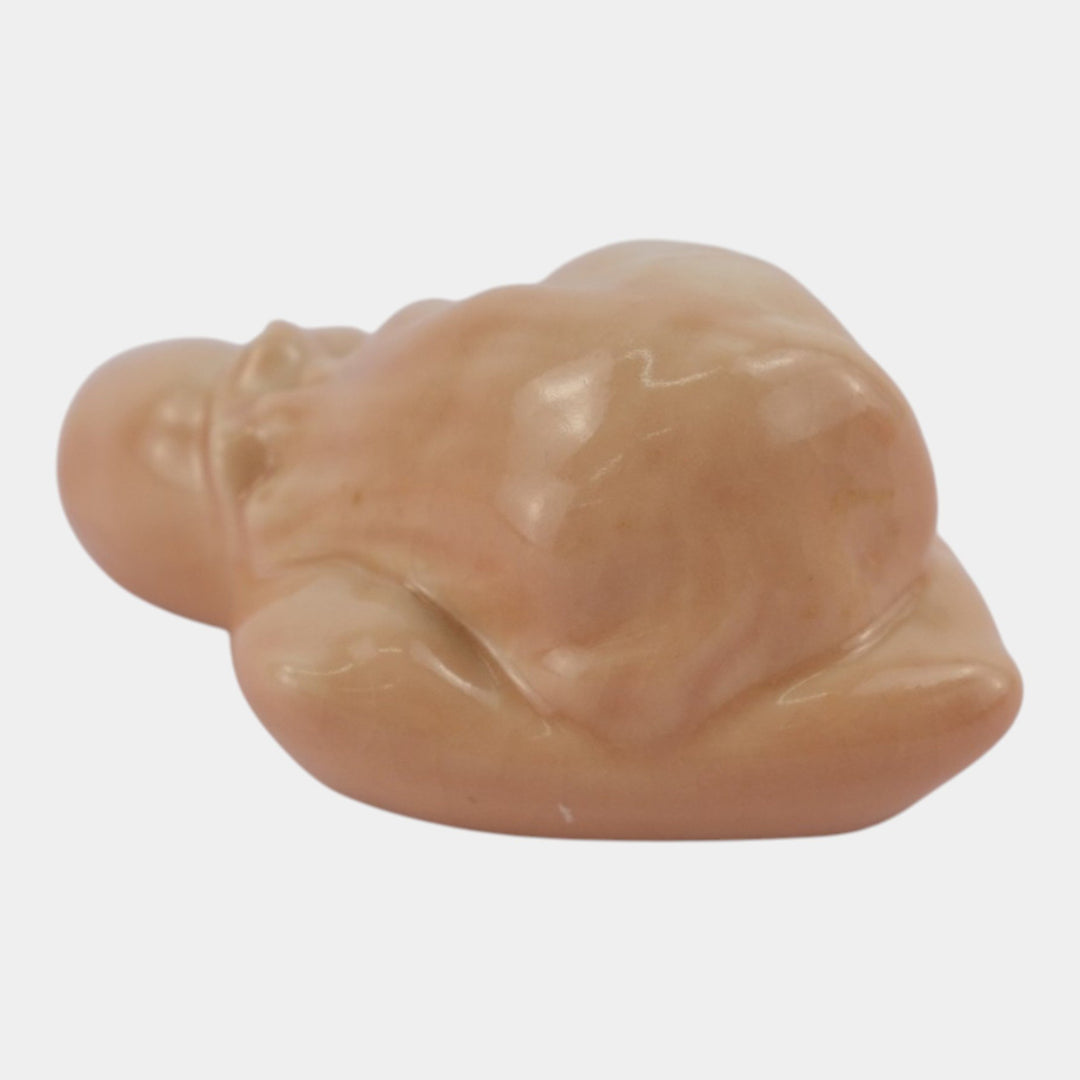 Kenton Hills Mid Century Modern Art Pottery Pink Woman Bust Paperweight Seyler