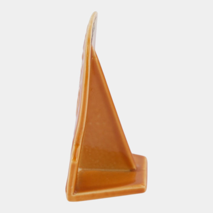 Rookwood 1965 Vintage Mid Century Modern Pottery Orange Ceramic Dealer Sign