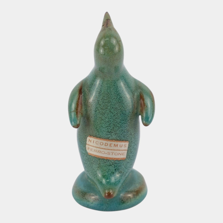 Nicodemus Pottery "Optimist" Penguin Figural Art Pottery Mid Century Figurine