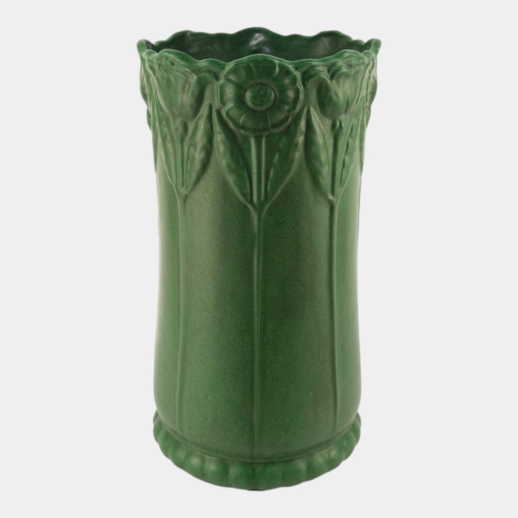 Weller Bedford 1915 Matte Green Arts and Crafts Pottery Floral
