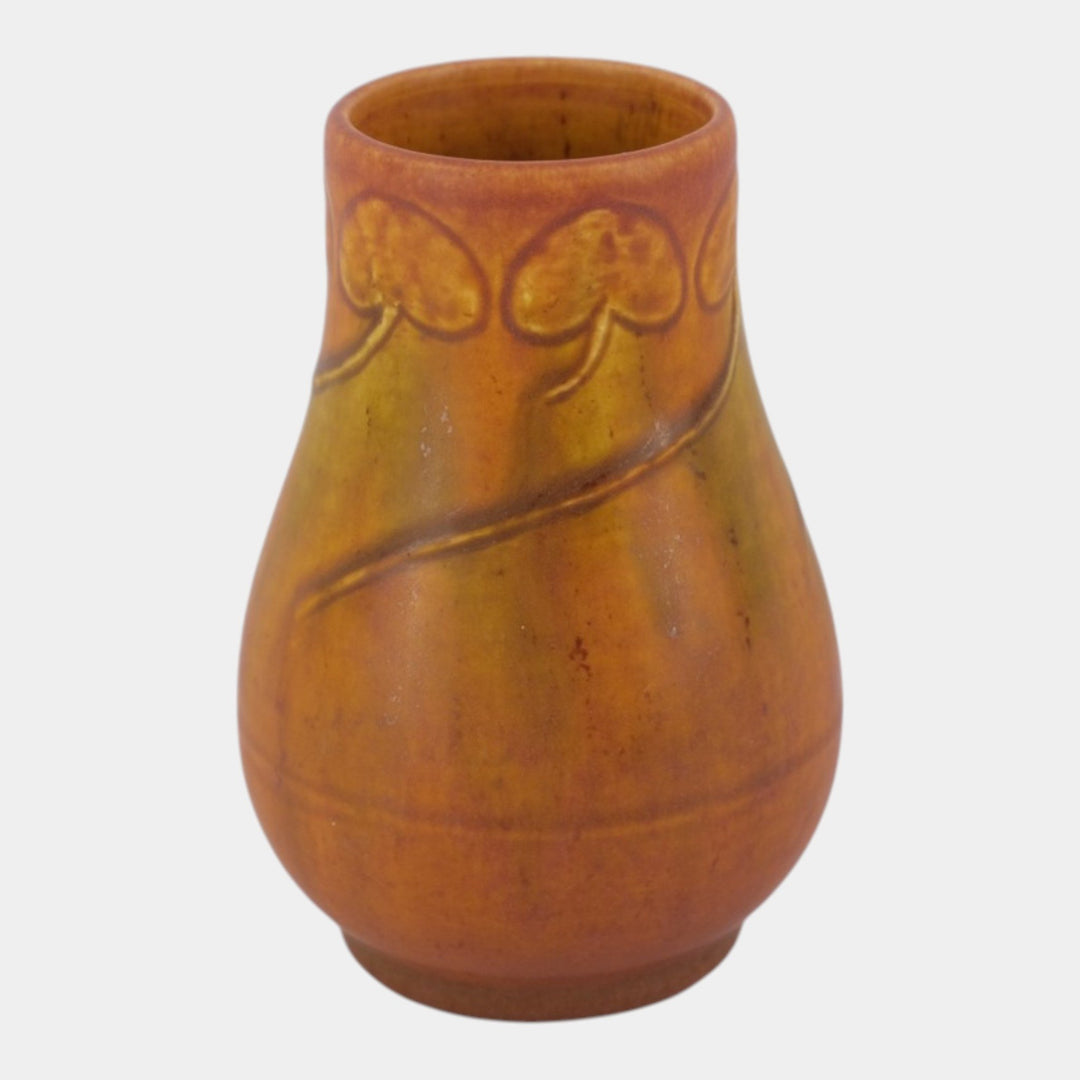 Rookwood 1911 Arts And Crafts Pottery Vine Leaf Carved Vase 1129 Hentschel