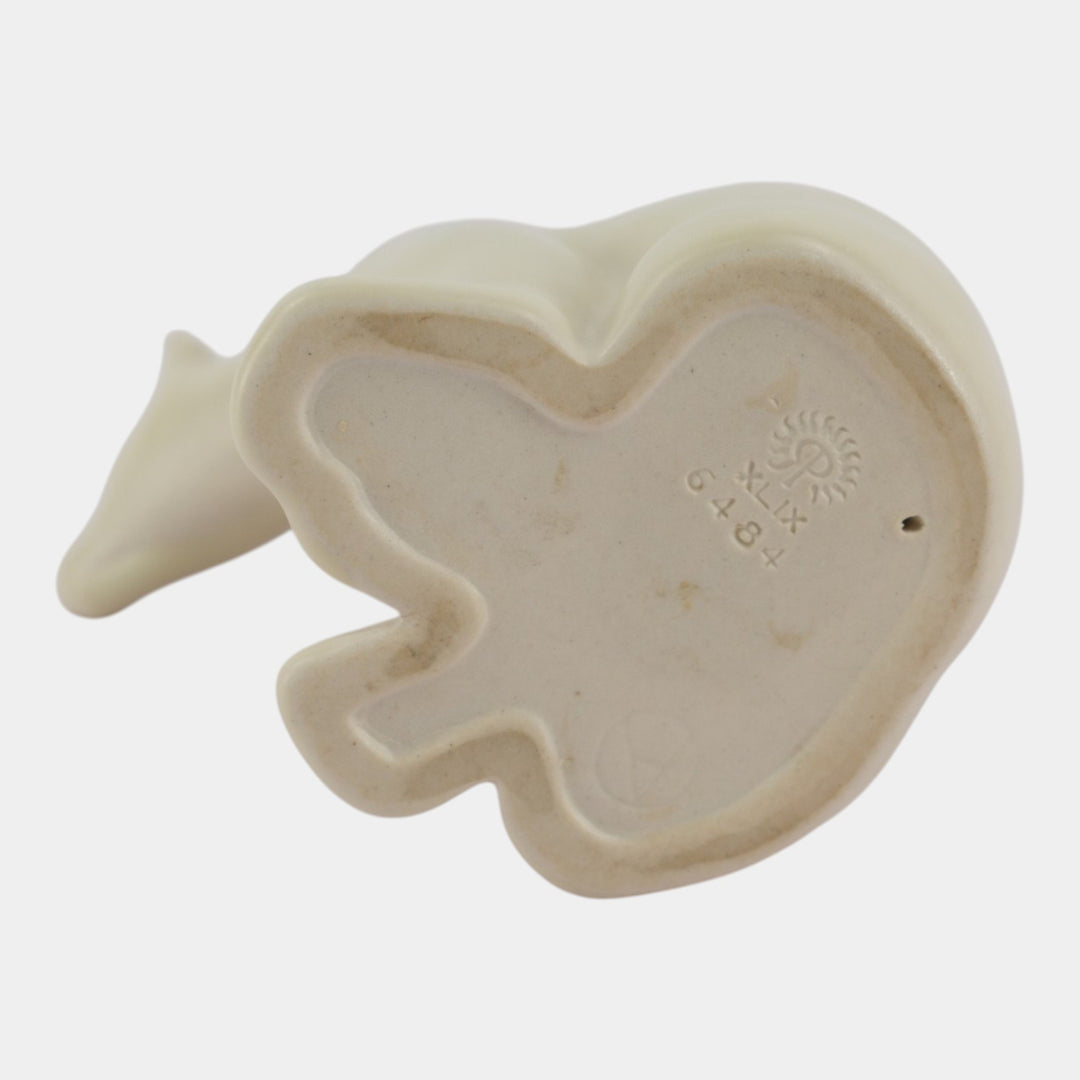 Rookwood 1949 Vintage Art Pottery White Ceramic Paperweight Polar Bear Figurine 6484