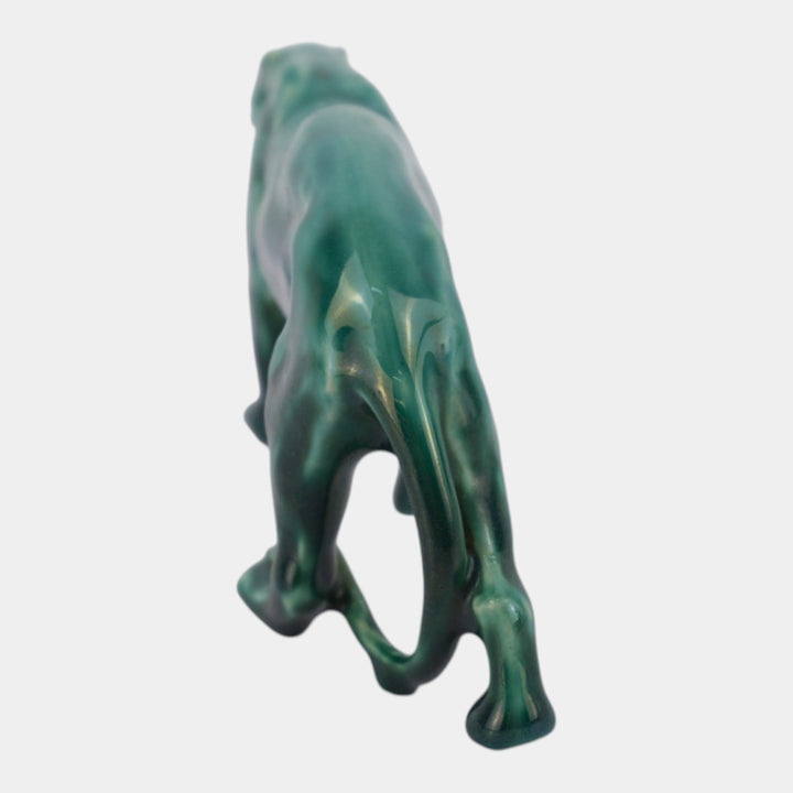 Rookwood 1946 Art Pottery Green Paperweight Leopard Panther Figurine 2563