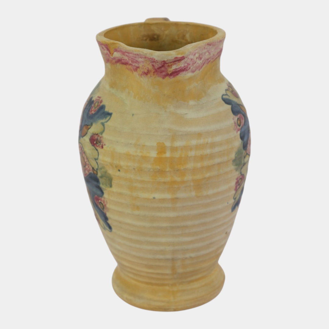 Weller Barcelona 1920s Vintage Art Pottery Spanish Design Ceramic Pitcher