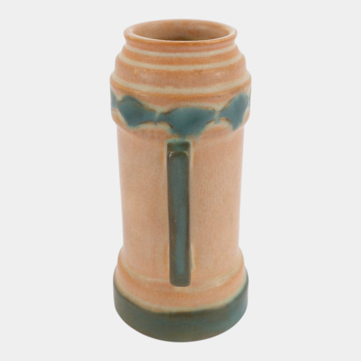 Roseville Futura Pink 1928 Vintage Art Deco Pottery Ceramic Beer Mug Vase 381-6