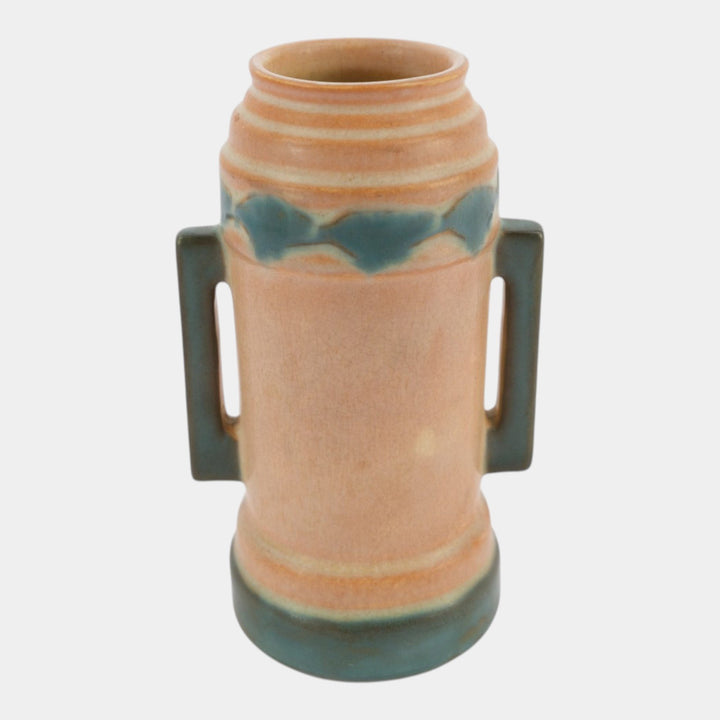 Roseville Futura Pink 1928 Vintage Art Deco Pottery Ceramic Beer Mug Vase 381-6