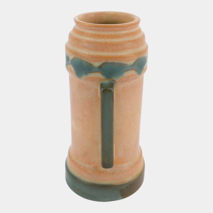Roseville Futura Pink 1928 Vintage Art Deco Pottery Ceramic Beer Mug Vase 381-6