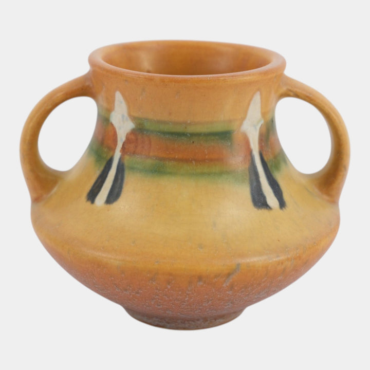 Roseville Montacello Tan 1931 Vintage Arts And Crafts Pottery Ceramic Vase 555-4