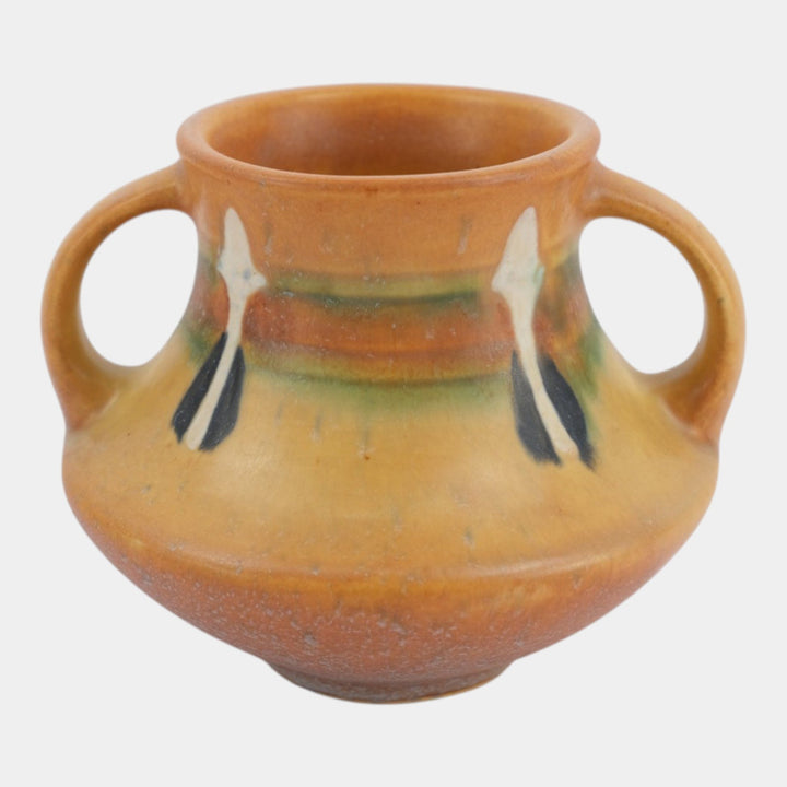 Roseville Montacello Tan 1931 Vintage Arts And Crafts Pottery Ceramic Vase 555-4