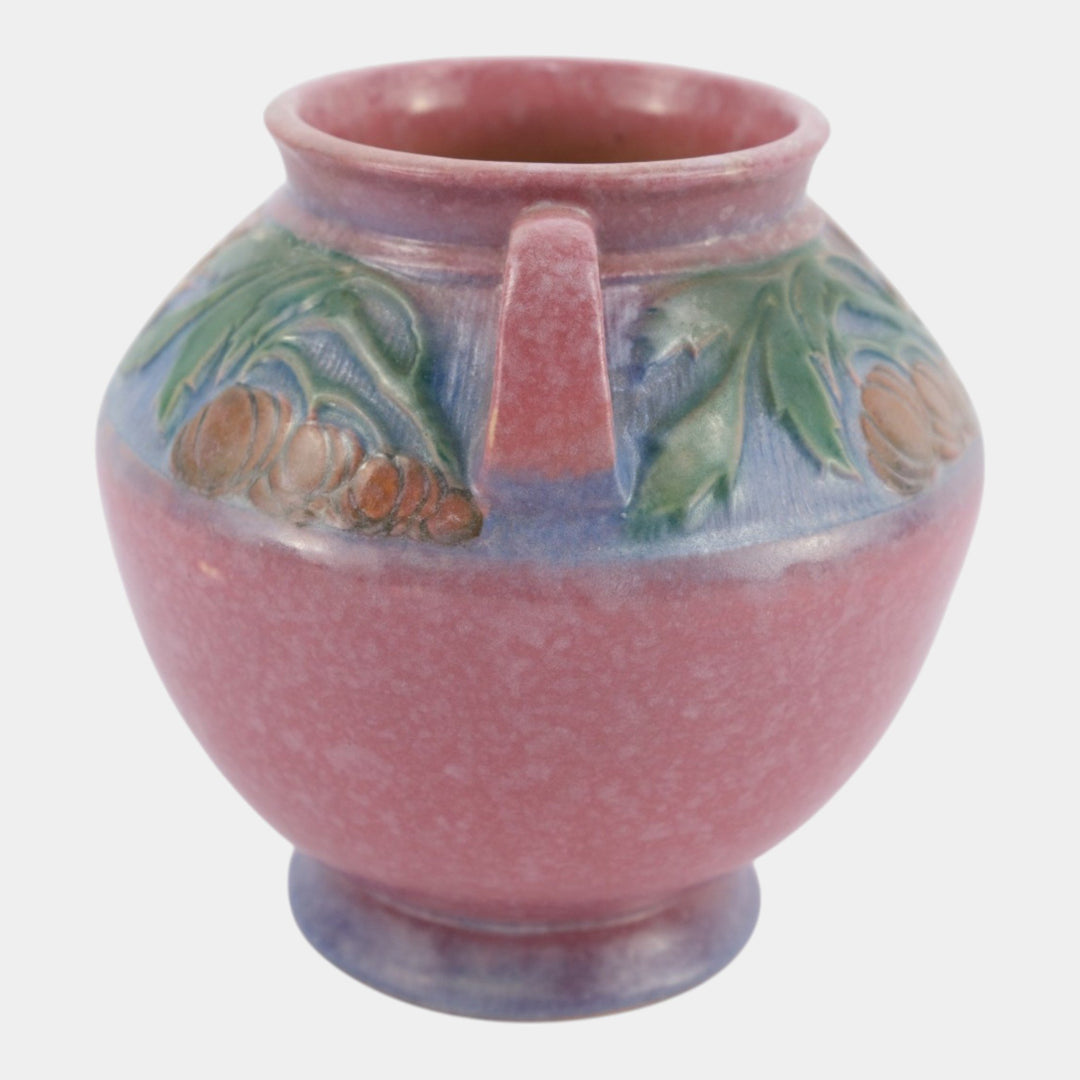 Roseville Baneda Pink 1932 Vintage Arts And Crafts Pottery Ceramic Vase 591-6
