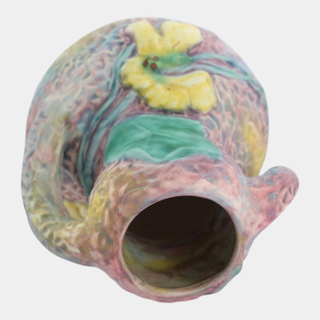 Weller Silvertone 1920s Vintage Art Pottery Pastel Ceramic Twisted Handle Vase