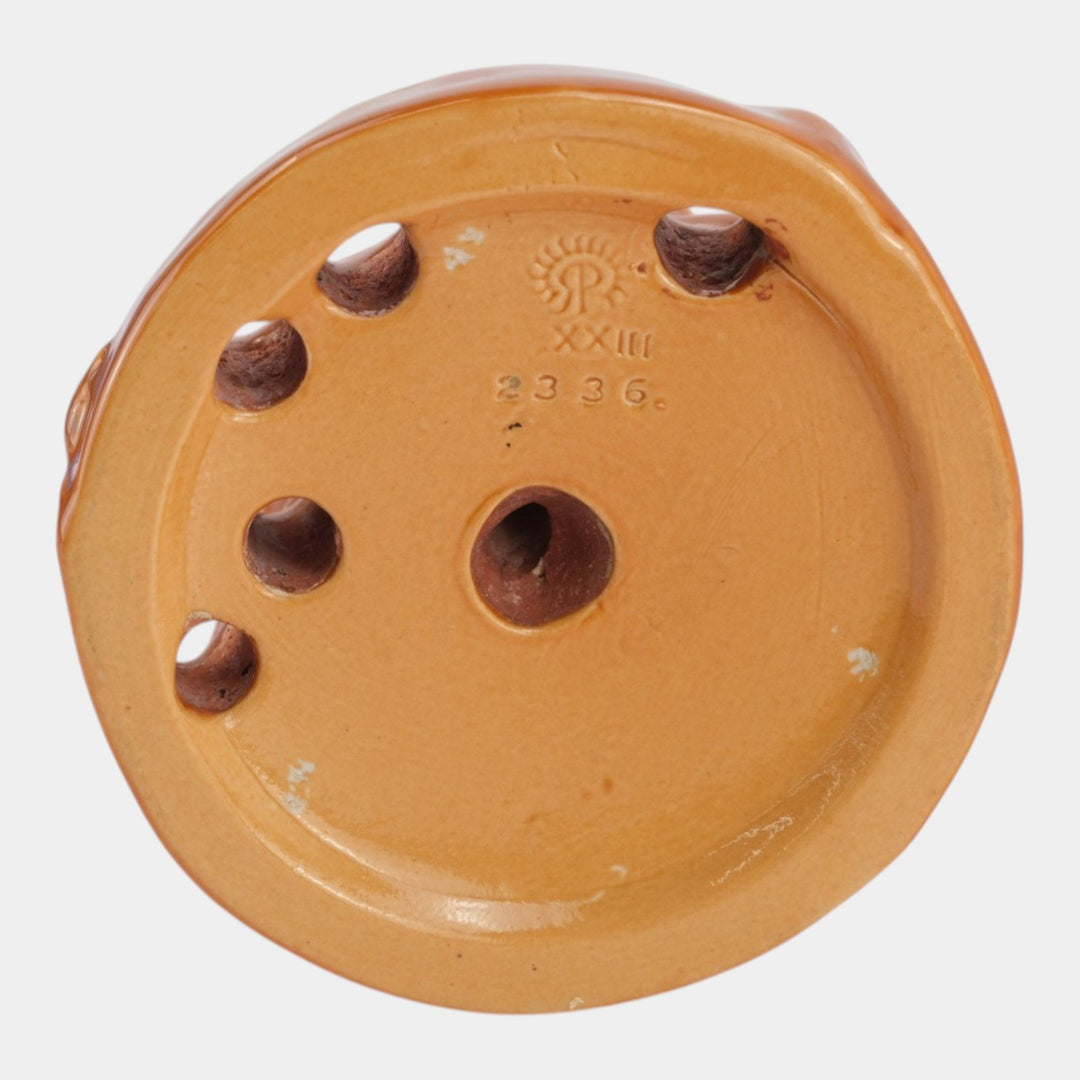 Rookwood 1921 Vintage Art Pottery Green Pan Turtle Joe Flower Frog 2336