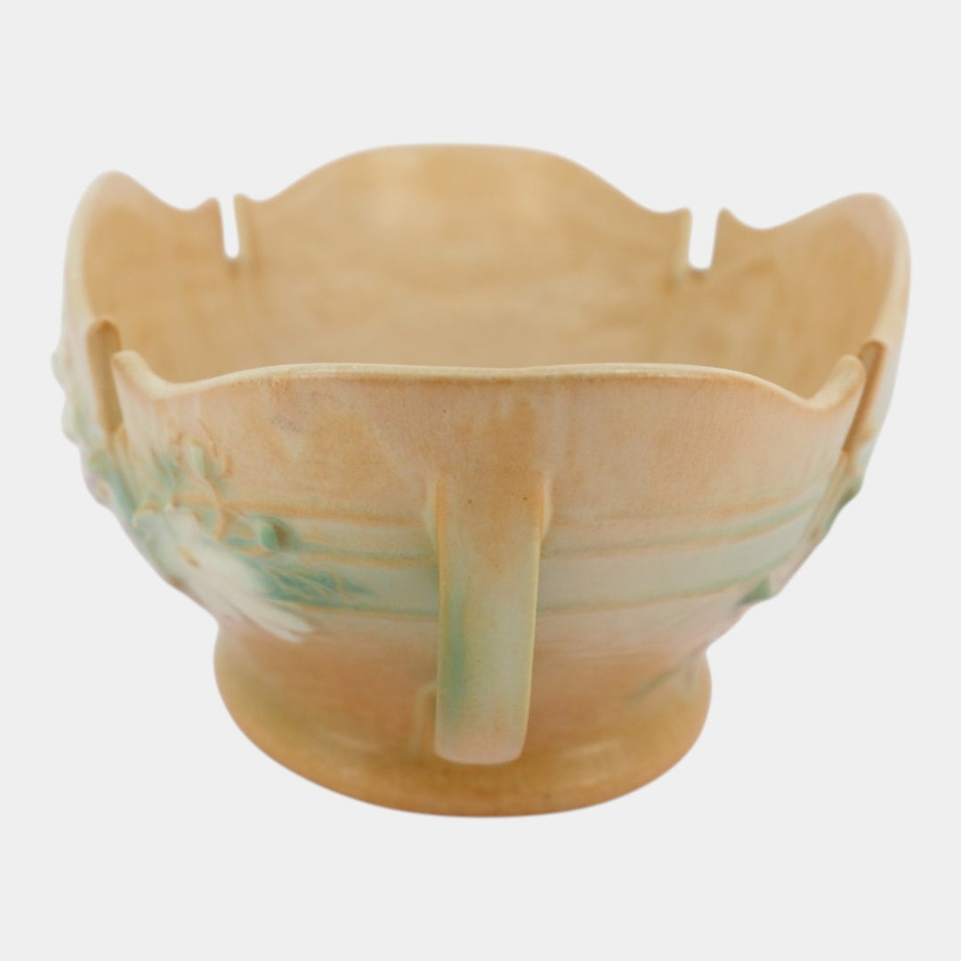 Roseville Cosmos Tan 1939 Vintage Art Deco Pottery Ceramic Console Bowl 374-14