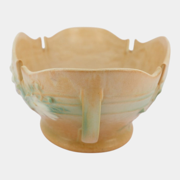 Roseville Cosmos Tan 1939 Vintage Art Deco Pottery Ceramic Console Bowl 374-14