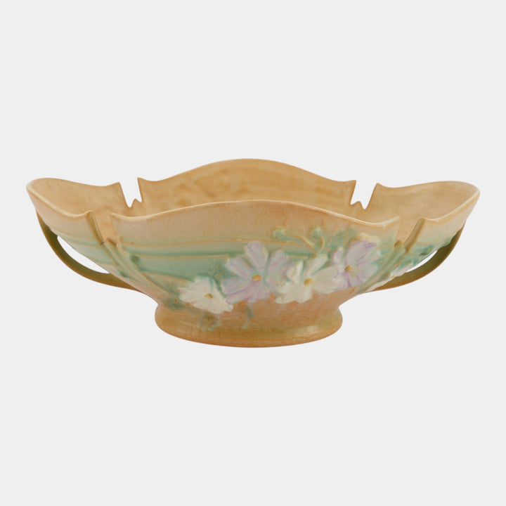 Roseville Cosmos Tan 1939 Vintage Art Deco Pottery Ceramic Console Bowl 374-14