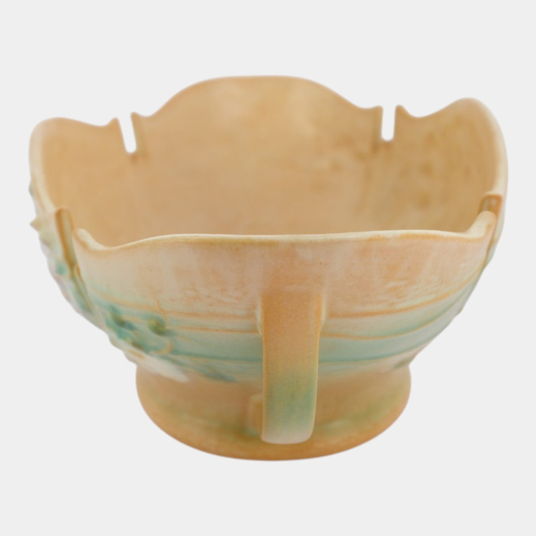 Roseville Cosmos Tan 1939 Vintage Art Deco Pottery Ceramic Console Bowl 374-14