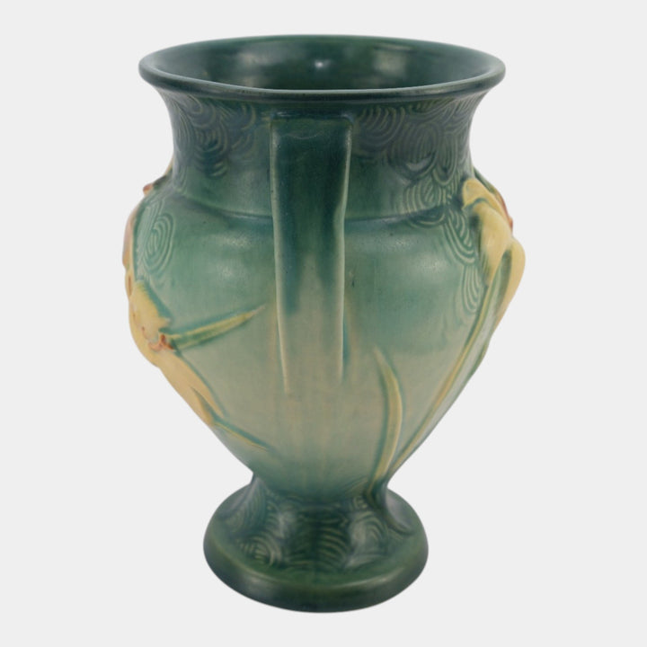 Roseville Zephyr Lily Green 1946 Vintage Art Pottery Ceramic Vase 202-8