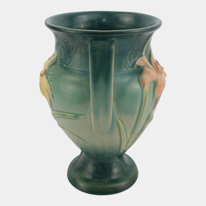Roseville Zephyr Lily Green 1946 Vintage Art Pottery Ceramic Vase 202-8