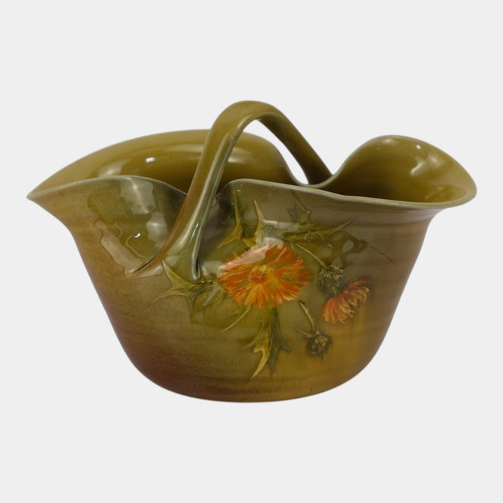 Rookwood 1888 Vintage Standard Glaze Pottery Floral Ceramic Basket 406C Wilcox
