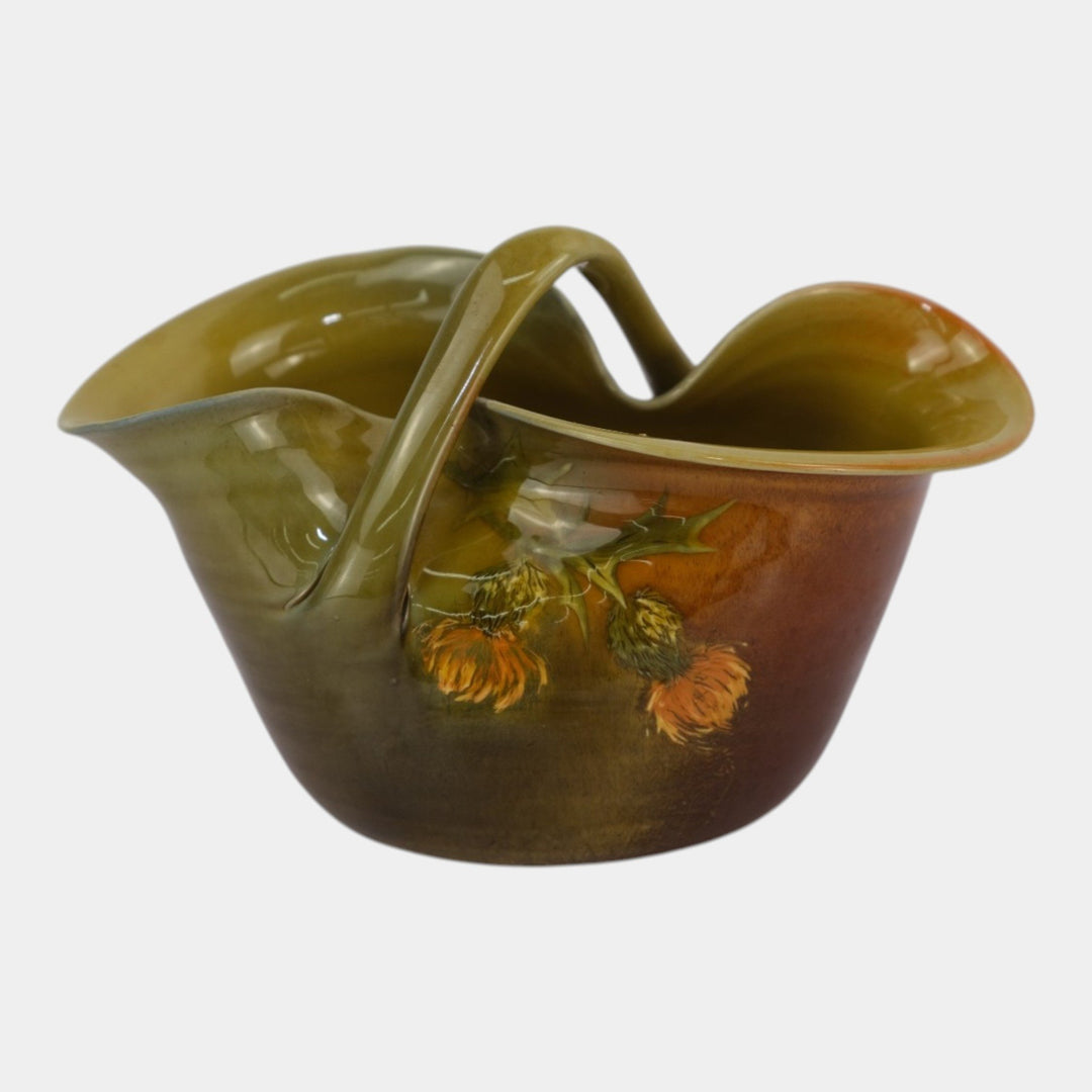 Rookwood 1888 Vintage Standard Glaze Pottery Floral Ceramic Basket 406C Wilcox