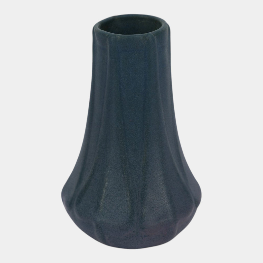 Van Briggle Vintage Arts And Crafts Pottery Dark Blue Ceramic Flower Vase