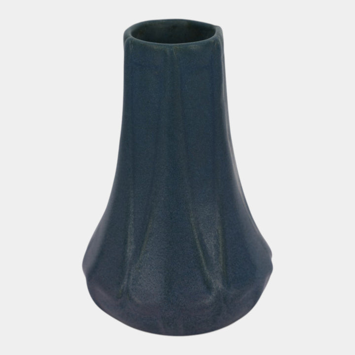 Van Briggle Vintage Arts And Crafts Pottery Dark Blue Ceramic Flower Vase