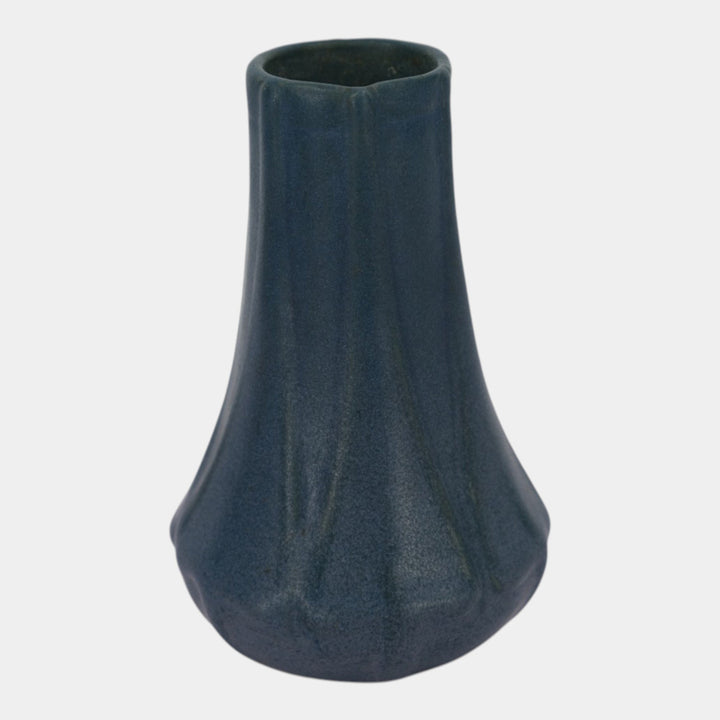Van Briggle Vintage Arts And Crafts Pottery Dark Blue Ceramic Flower Vase
