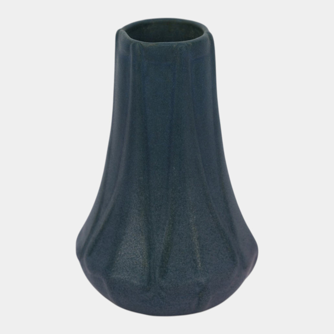 Van Briggle Vintage Arts And Crafts Pottery Dark Blue Ceramic Flower Vase