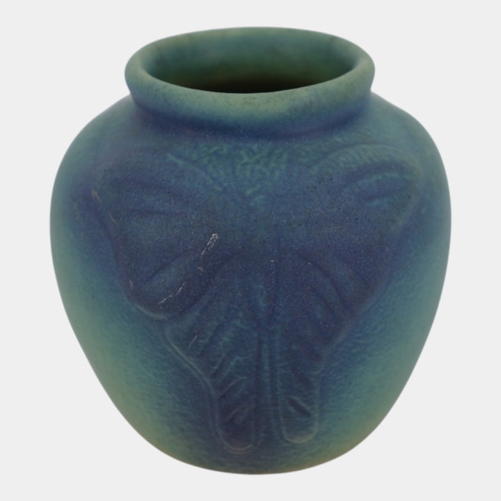 Van Briggle USA 1922-1926 Vintage Arts And Crafts Pottery Blue Butterfly Vase
