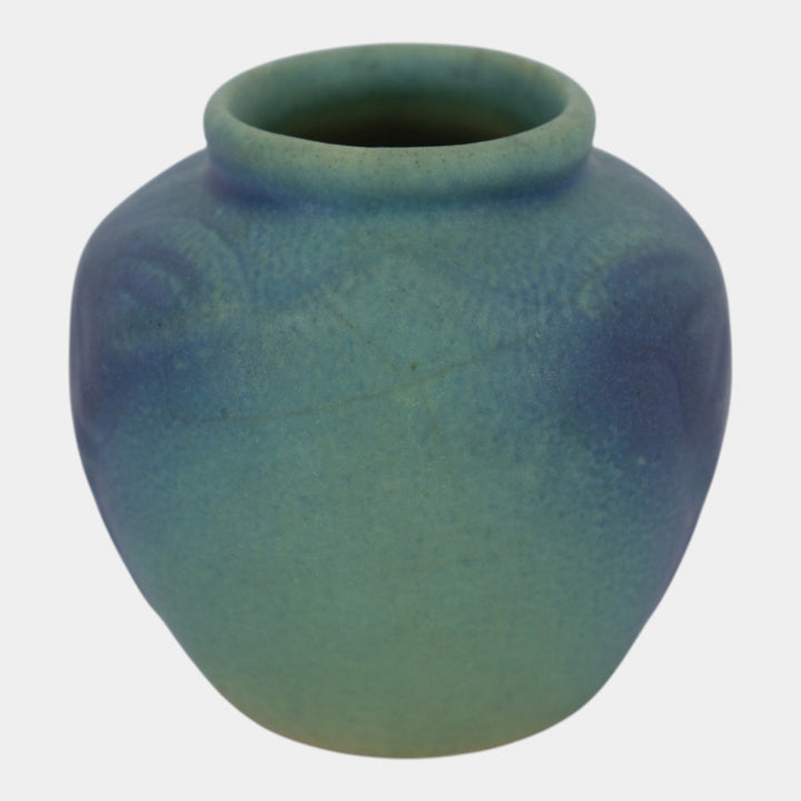 Van Briggle USA 1922-1926 Vintage Arts And Crafts Pottery Blue Butterfly Vase