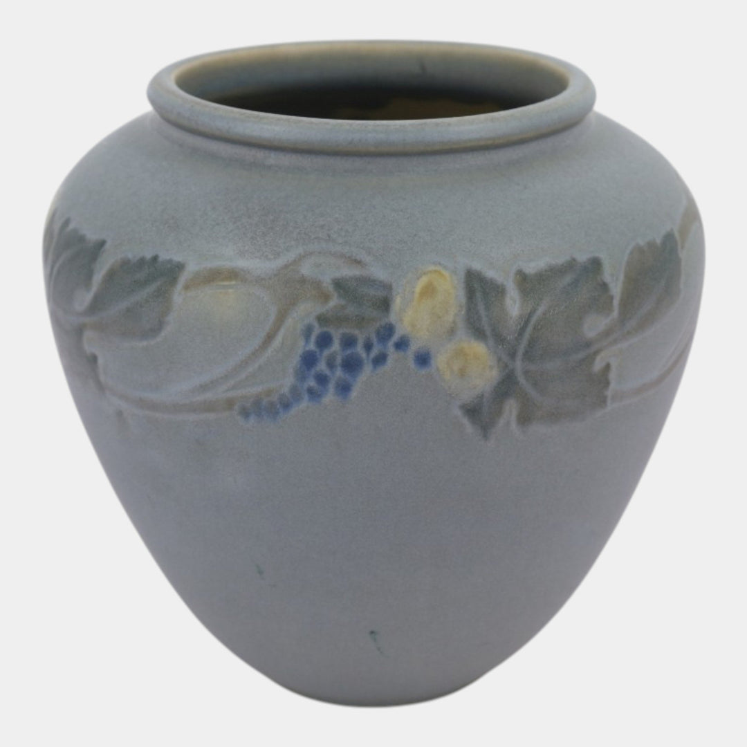 Roseville Victorian Art Gray 1925 Vintage Art Pottery Ceramic Flower Vase 257-7