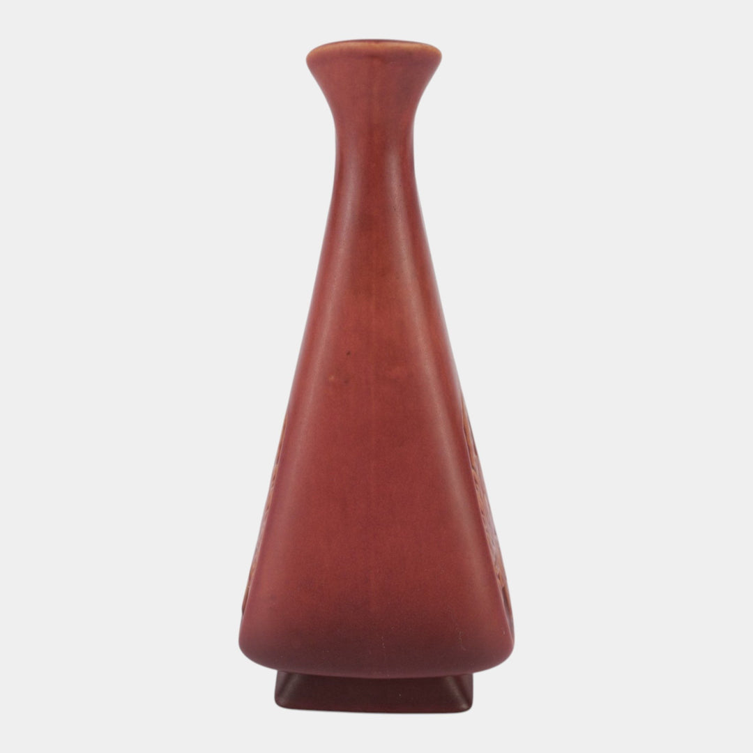 Roseville Silhouette Red 1950 Vintage Art Deco Pottery Ceramic Ewer 717-10