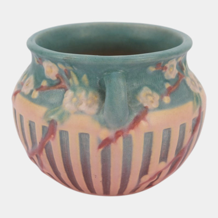 Roseville Cherry Blossom Pink 1933 Vintage Art Pottery Jardiniere Planter 627-4