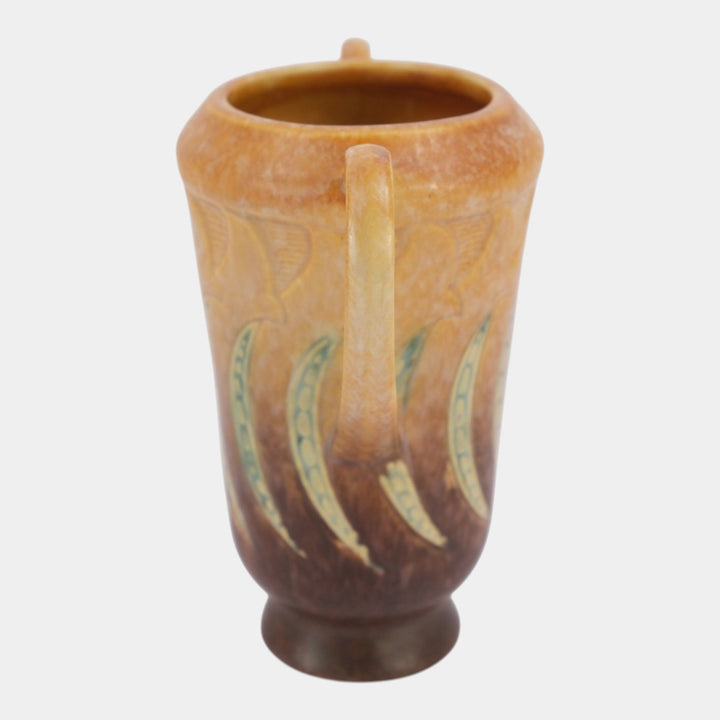 Roseville Falline Brown 1933 Vintage Art Pottery Ceramic Vase 642-6
