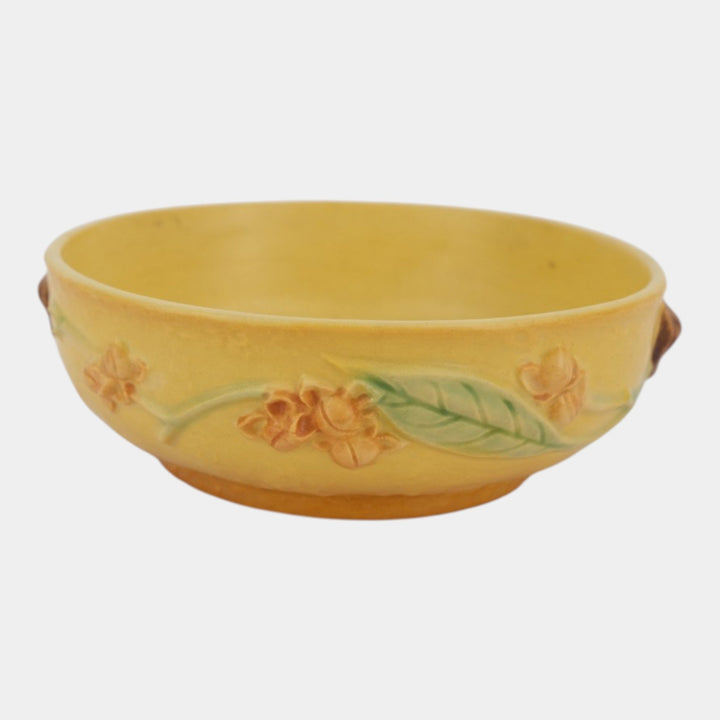 Roseville Bittersweet Yellow 1951 Vintage Art Pottery Ceramic Bowl 826-6