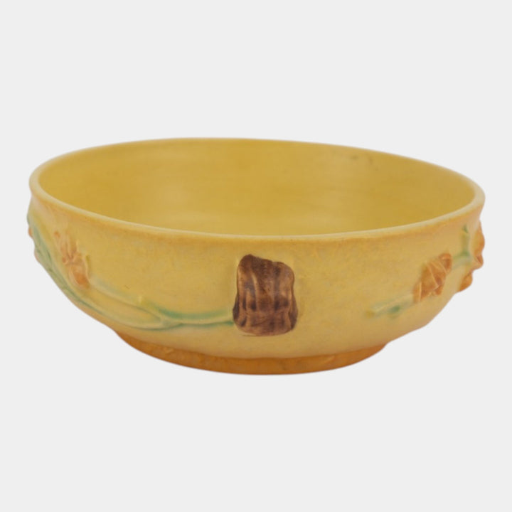 Roseville Bittersweet Yellow 1951 Vintage Art Pottery Ceramic Bowl 826-6