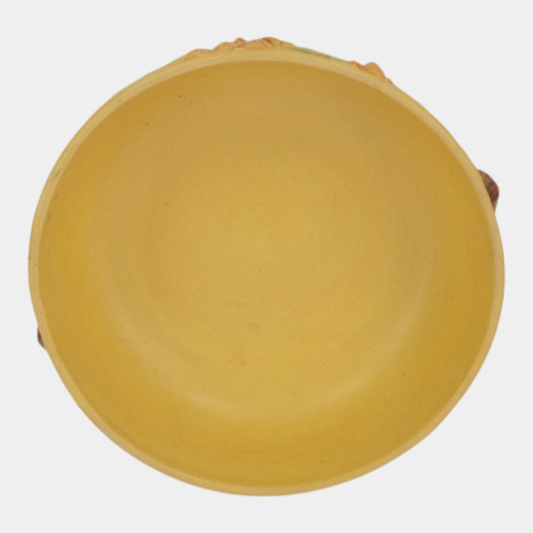 Roseville Bittersweet Yellow 1951 Vintage Art Pottery Ceramic Bowl 826-6