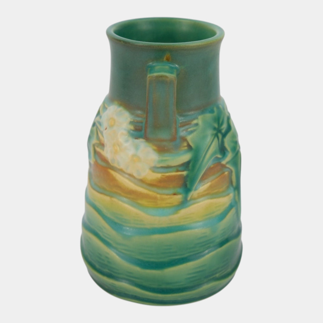 Roseville Luffa Green 1934 Vintage Arts And Crafts Pottery Ceramic Vase 683-6