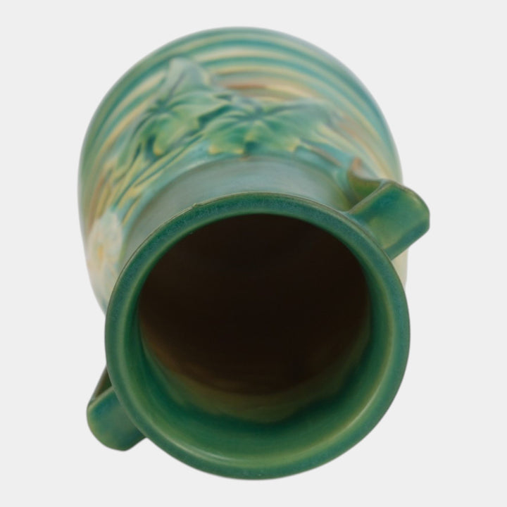 Roseville Luffa Green 1934 Vintage Arts And Crafts Pottery Ceramic Vase 683-6