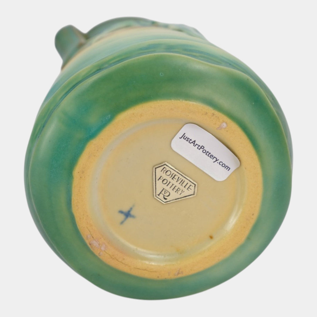 Roseville Luffa Green 1934 Vintage Arts And Crafts Pottery Ceramic Vase 683-6