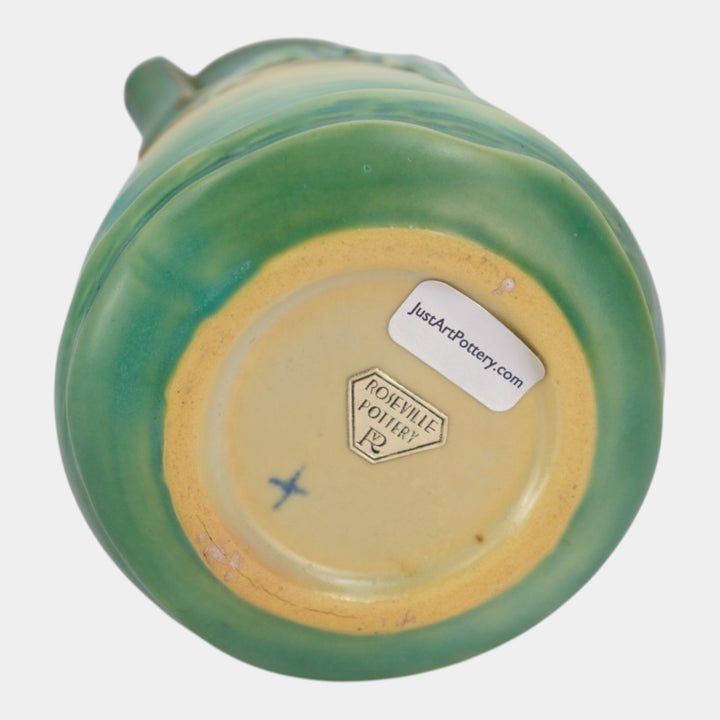 Roseville Luffa Green 1934 Vintage Arts And Crafts Pottery Ceramic Vase 683-6