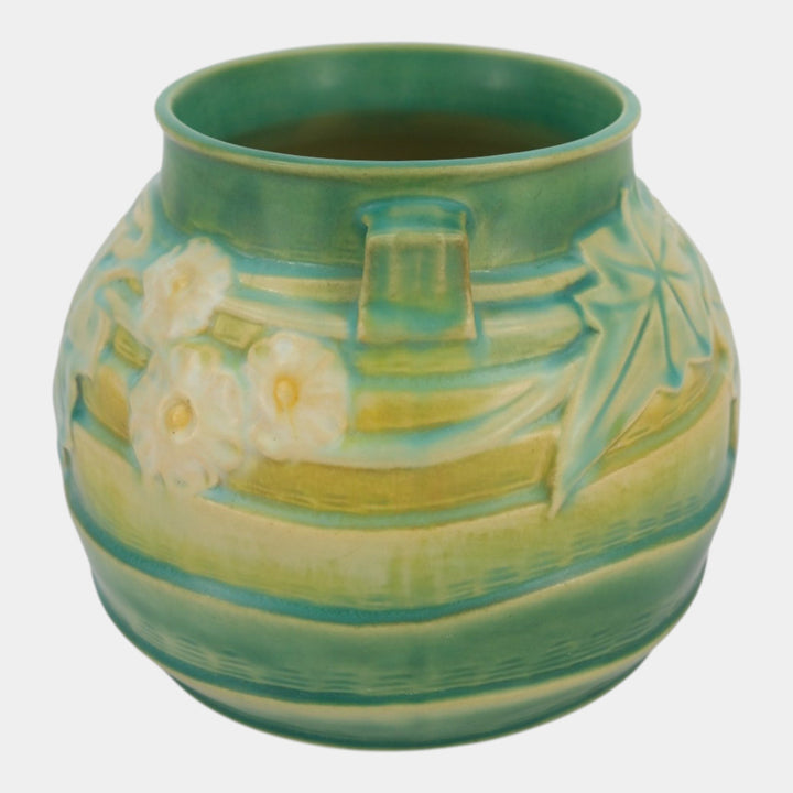Roseville Luffa Green 1934 Vintage Arts And Crafts Pottery Ceramic Vase 255-6
