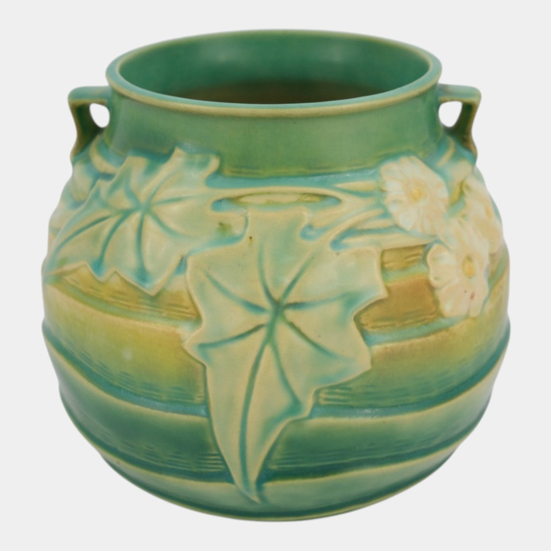 Roseville Luffa Green 1934 Vintage Arts And Crafts Pottery Ceramic Vase 255-6