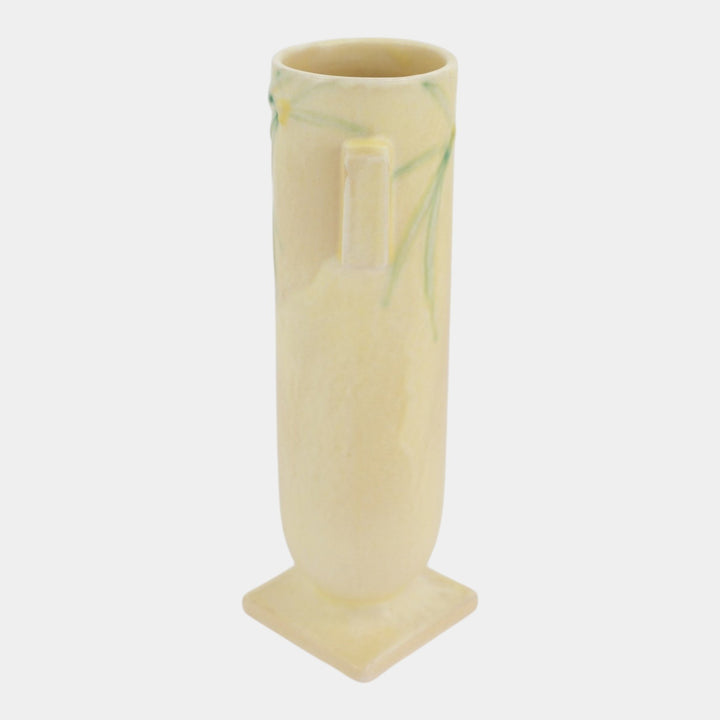 Roseville Dawn Yellow 1937 Vintage Art Deco Pottery Ceramic Vase 828-8