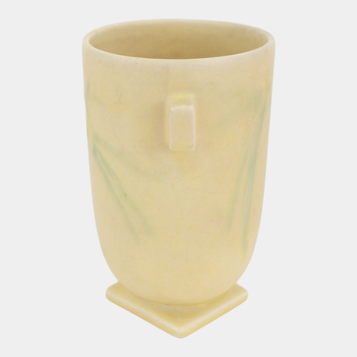 Roseville Dawn Yellow 1937 Vintage Art Deco Pottery Ceramic Vase 826-6