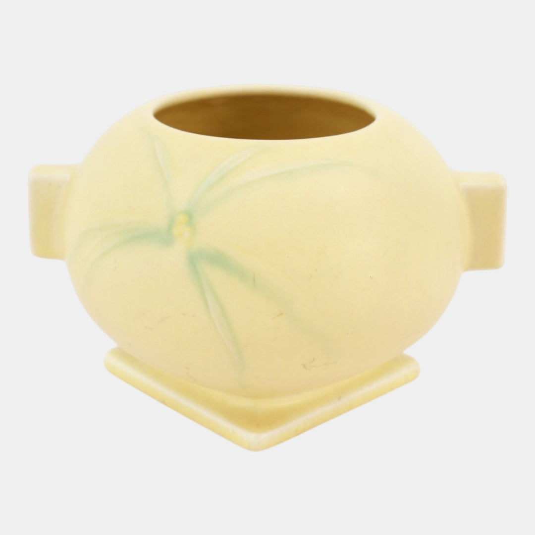 Roseville Dawn Yellow 1937 Vintage Art Deco Pottery Ceramic Bowl Vase 315-4
