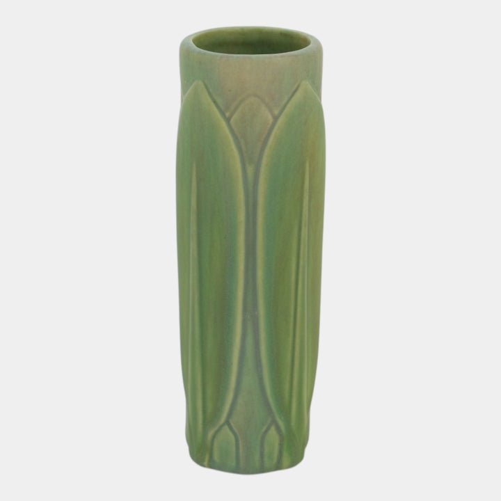 Roseville Early Velmoss Green 1916 Vintage Arts & Crafts Pottery Vase 132-8