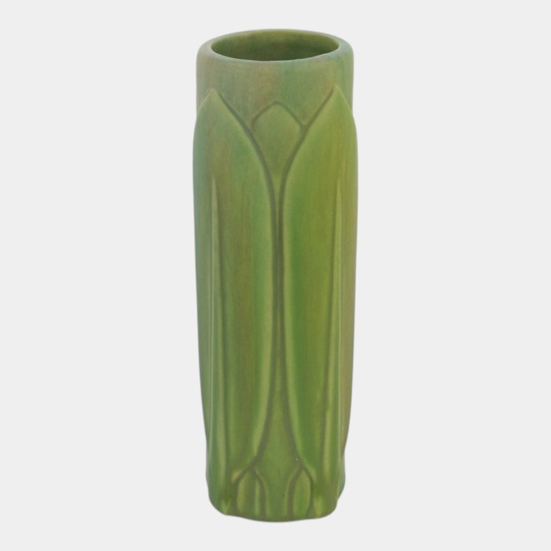 Roseville Early Velmoss Green 1916 Vintage Arts & Crafts Pottery Vase 132-8