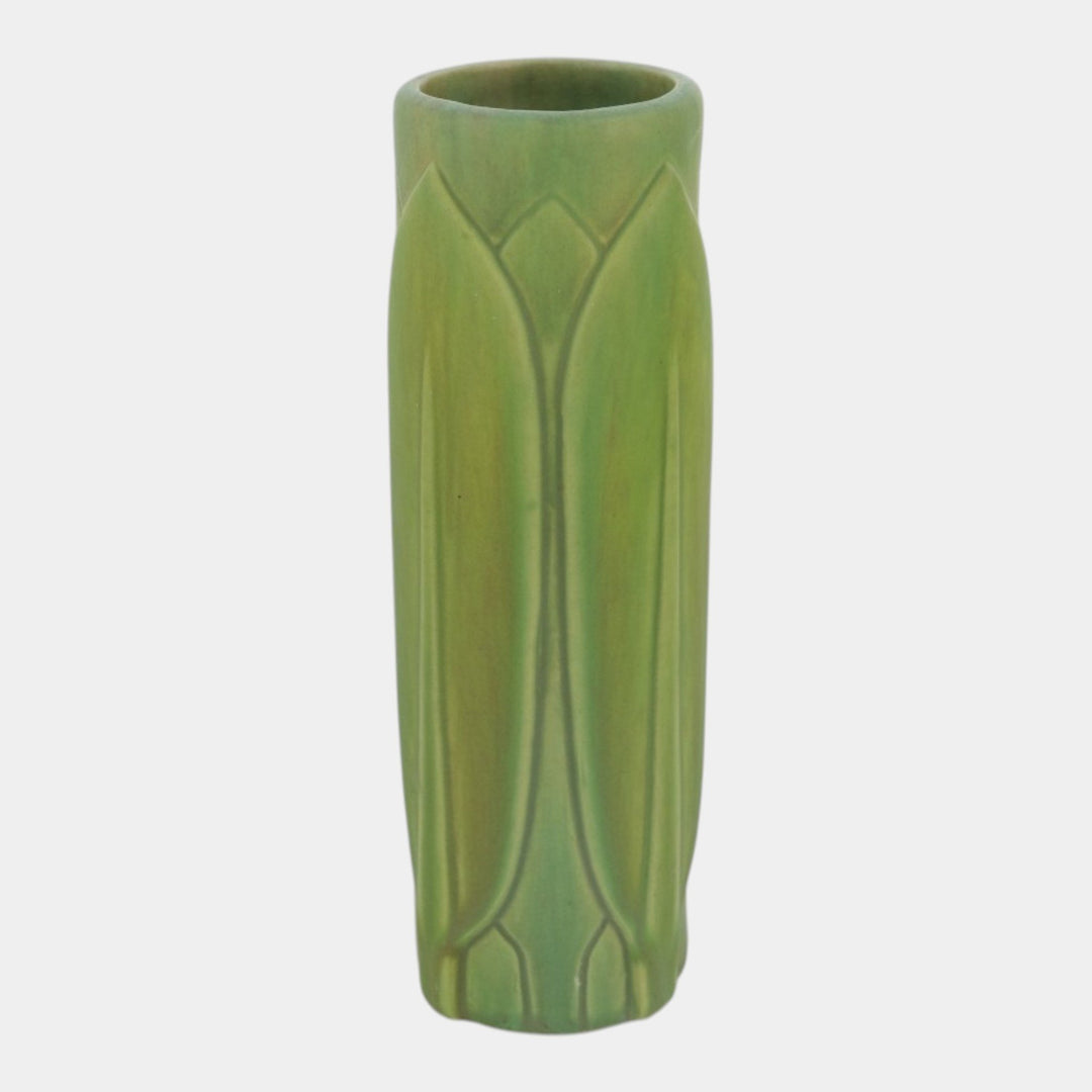 Roseville Early Velmoss Green 1916 Vintage Arts & Crafts Pottery Vase 132-8